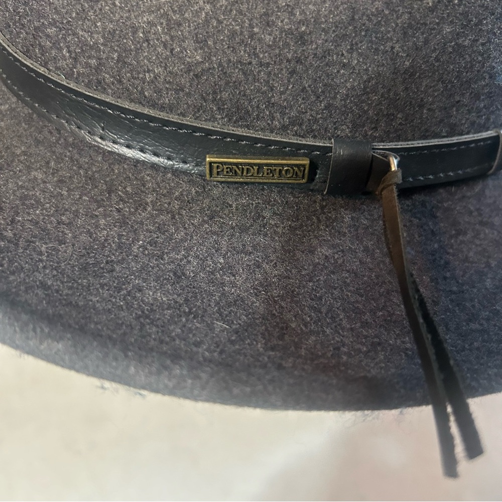 Vintage Pendleton Wool Hat Gray Medium - image 5